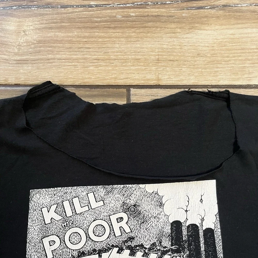 Dead Kennedys Medium Kill the Poor Vintage Anvil Black Flag Misfits Punk Cut - Picture 3 of 10